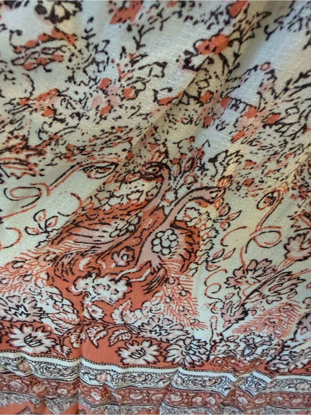 Lucky Brand Cream and Terracotta Floral Maxi Dress - Picture 4 of 7